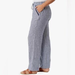 BNWOT Briggs Linen Wide Leg Pants Striped